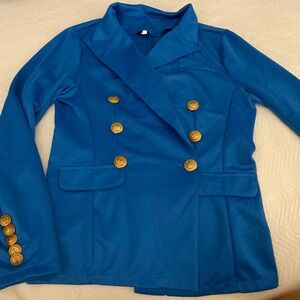 Blue Blazer with Gold Buttons